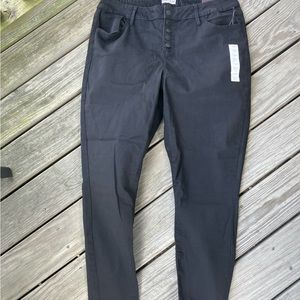 Ava Viv Black jeans high rise skinny buttons